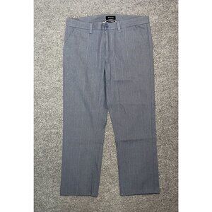 Brixton Reserve Pant Standard Fit 36 Blue Pinstriped Mens Trousers